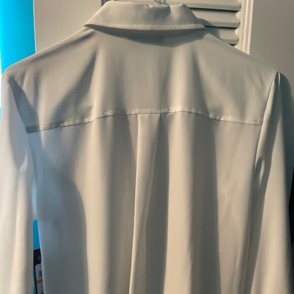 Karl Lagerfeld Paris Women's Epaulette Button up Shirt - Soft White - Picture 4 of 11